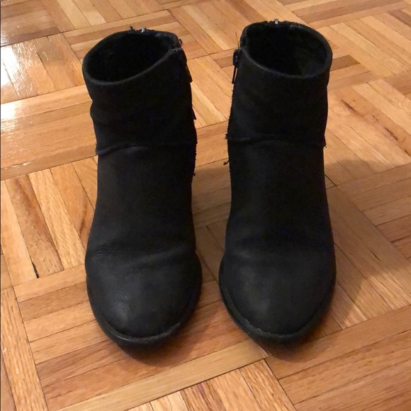 Black Suede Ankle Booties - Picture 3 of 5